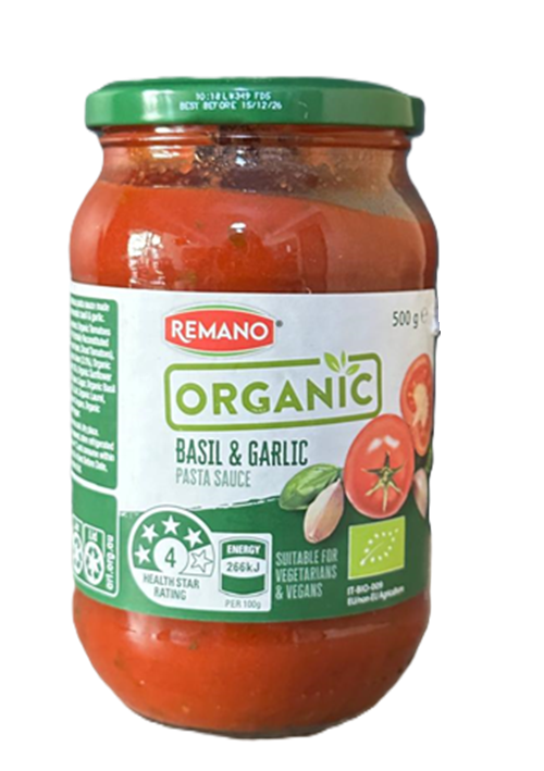 Organic Basil & Garlic Pasta Sauce