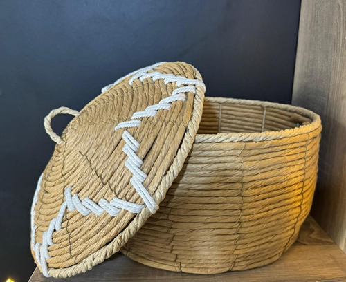 Round Basket with Lid