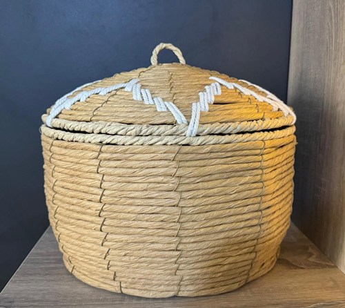 Round Basket with Lid